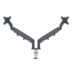 Brazo Para Monitor Dual Ergo Spacesaving Color Gris Oscuro L | APLIUM