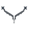 Brazo Para Monitor Dual Ergo Spacesaving Color Gris Oscuro L | APLIUM