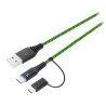 EgoGear SCH10-XX-GN cable USB 3 m USB A USB C Negro, Verde | APLIUM