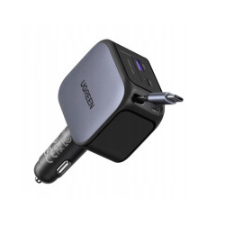 Ugreen 145W 3C1A Fast Car Charger With Retractable Usb-c Cab | APLIUM