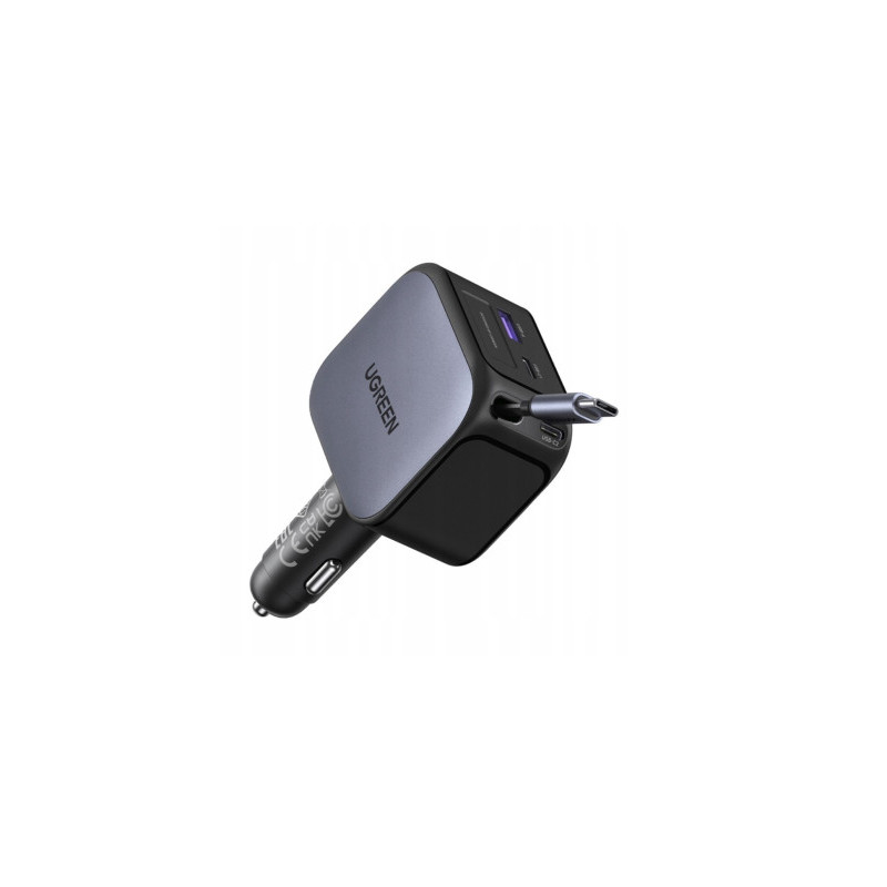Ugreen 145W 3C1A Fast Car Charger With Retractable Usb-c Cab | APLIUM