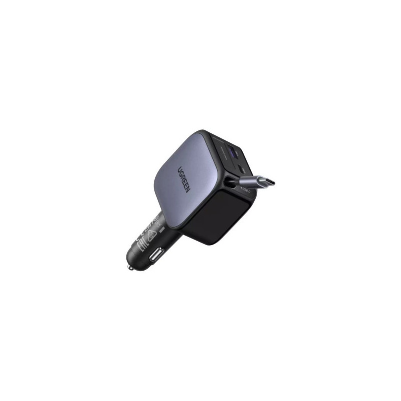 Ugreen 90W 2C1A Fast Car Charger With Retractable Usb-c Cabl | APLIUM