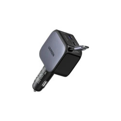 Ugreen 60W 2C1A Fast Car Charger With Retractable Usb-c Cabl | APLIUM