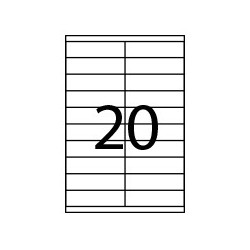 Caja 100 Hojas Etiquetas Adhesivas Ilc Blanca 105X29 Fabrisa | APLIUM