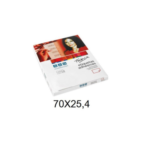 Caja 100 Hojas Etiquetas Adhesivas Ilc Blanca 70X25,4 Fabris | APLIUM