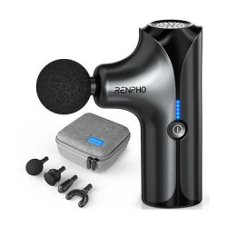 Renpho Mini - Massage Gun - 4 Heads - 5 Speeds - Black | APLIUM