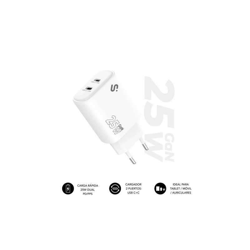 SUBCHG-6G2520 - Cargador de Pared GaN Subblim 25W Charger | APLIUM