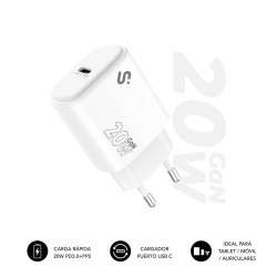 SUBBLIM Cargador USB-C GaN 20W , Power Delivery 3.0 & PPS, E | APLIUM