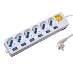 Ewent EW3932 limitador de tensión Blanco 6 salidas AC 1,5 m | APLIUM