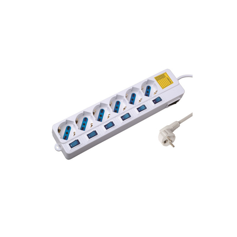 Ewent EW3932 limitador de tensión Blanco 6 salidas AC 1,5 m | APLIUM