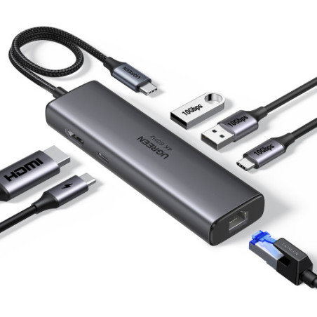 Ugreen REVODOK 6-IN-1 4K@60HZ HDMI ETH DOCK Acoplamiento Bas | APLIUM
