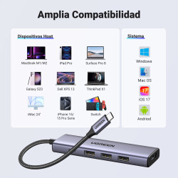 Ugreen 15596 base para portátil y replicador de puertos Alám | APLIUM