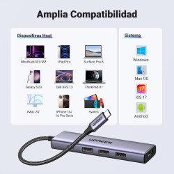 Ugreen 15596 base para portátil y replicador de puertos Alám | APLIUM