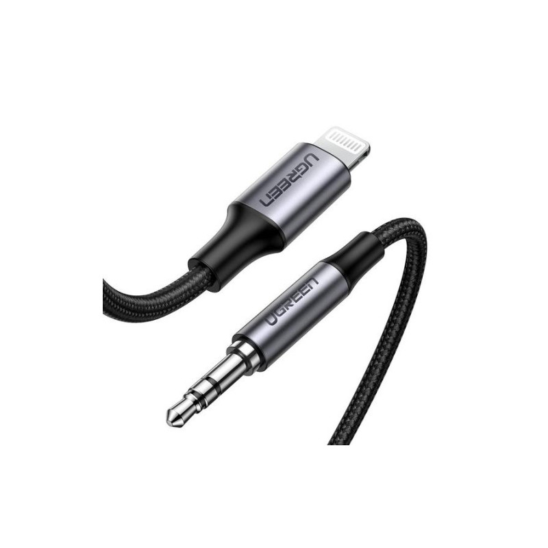 Ugreen 70509 cable de teléfono móvil Plata 1 m 3,5mm Lightni | APLIUM