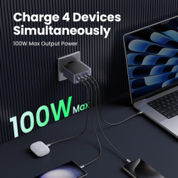 Ugreen Nexode S 100W 4-Port GaN Fast Charger EU gray Ordenad | APLIUM