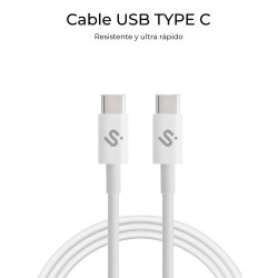 SUBBLIM CABLE PLUS 100W C-C 2m WHITE | APLIUM