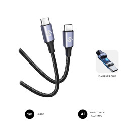 SUBBLIM CABLE PLUS 100W C-C 1m WHITE | APLIUM