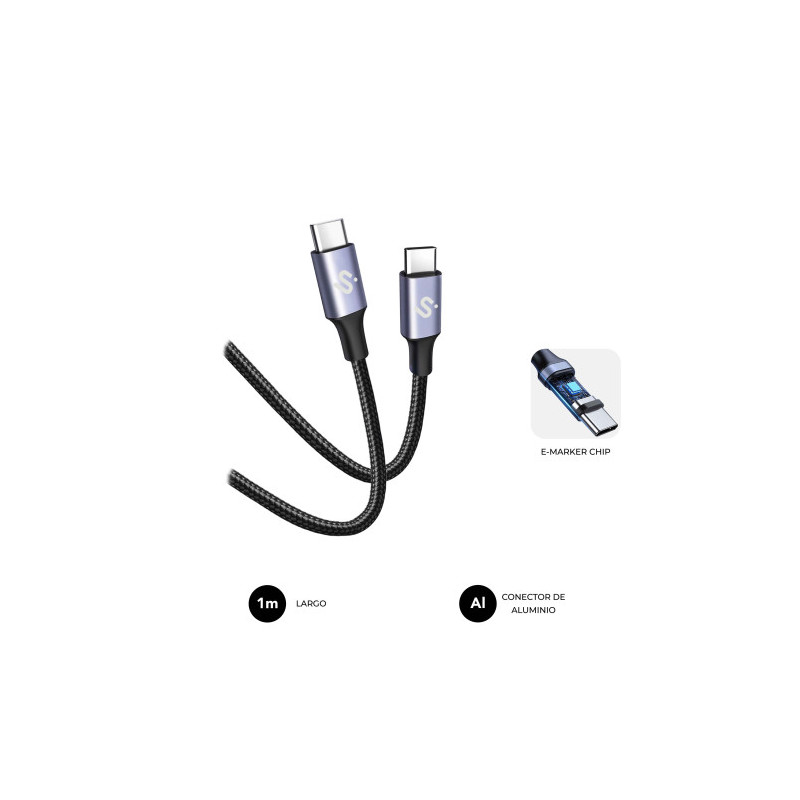 SUBBLIM CABLE PLUS 100W C-C 1m WHITE | APLIUM