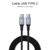 SUBBLIM CABLE PLUS 100W C-C 1m WHITE | APLIUM