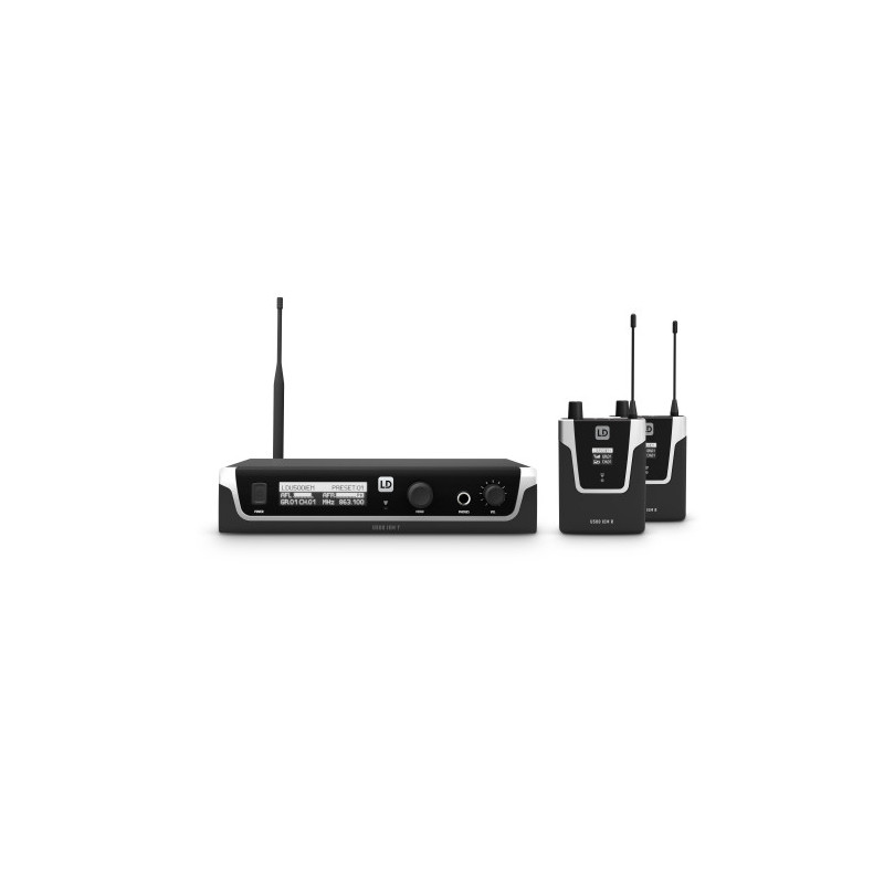 LD Systems U508 IEM Bundle 584 - 608 MHz Negro | APLIUM