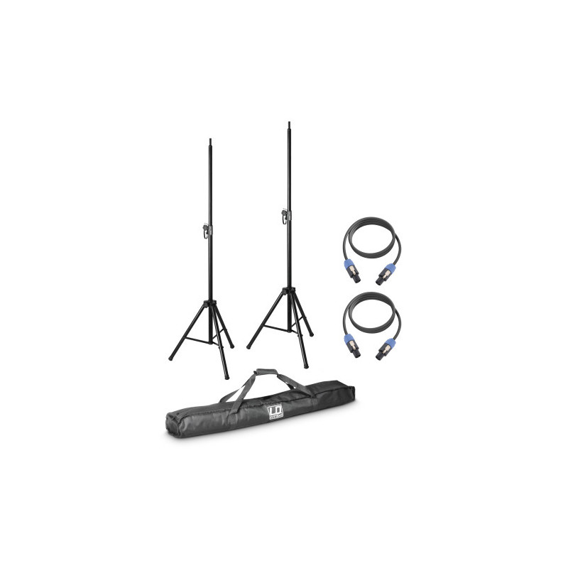 LD Systems DAVE 8 SET 2 Piso Acero Negro | APLIUM
