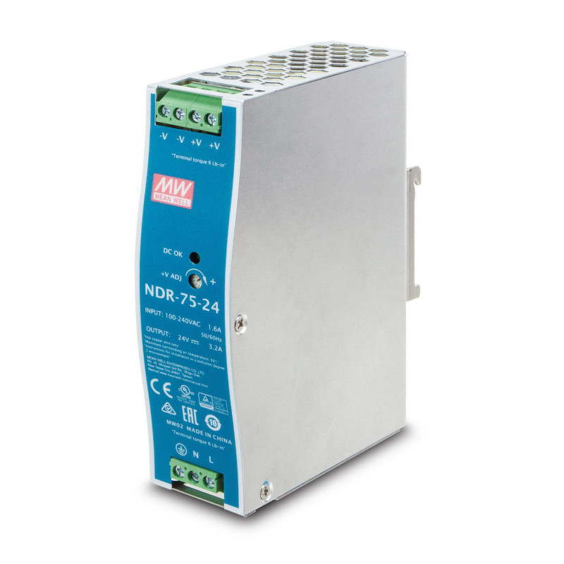 24V, 75W Din-Rail Power Supply
