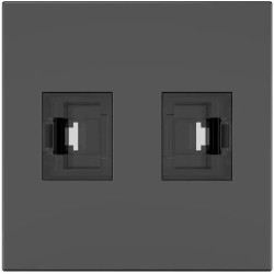 Kramer Room Connectivity Passive Black Module With 2 RJ45 Po | APLIUM