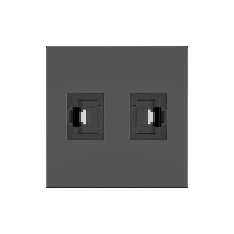 Kramer Room Connectivity Passive Black Module With 2 RJ45 Po | APLIUM