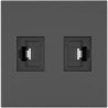 Kramer Room Connectivity Passive Black Module With 2 RJ45 Po | APLIUM