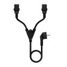 Nanocable Cable de Alimentación CEE7/M a 2xC13/H, Negro, 3 m | APLIUM