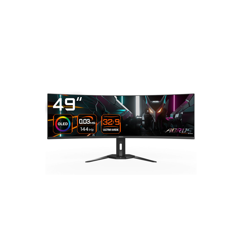 GIGABYTE Monitor de juegos curvo CO49DQ OLED - 5120x1440 (DQ | APLIUM