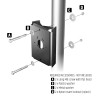 Ld Systems Integration Serie Dqor (LDDQORPB) Pole Mount Brac | APLIUM