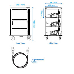 Ewent EW1701 carrito y armario de dispositivo portátil Armar | APLIUM