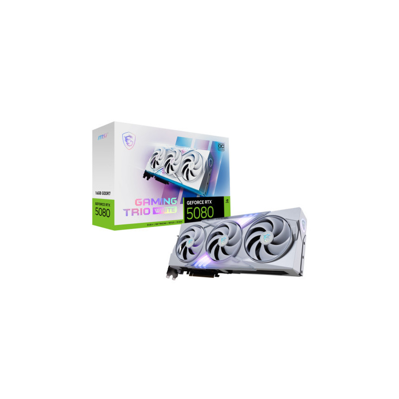 MSI GAMING GEFORCE RTX 5080 16G TRIO OC WHITE tarjeta gráfic | APLIUM