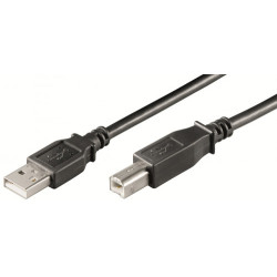 Ewent EW-UAB-030 cable USB 3 m 2.0 USB A USB B Negro | APLIUM