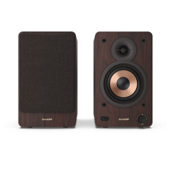 Sharp BOOKSHELF SPEAKERS De 2 vías Marrón Inalámbrico y alám | APLIUM