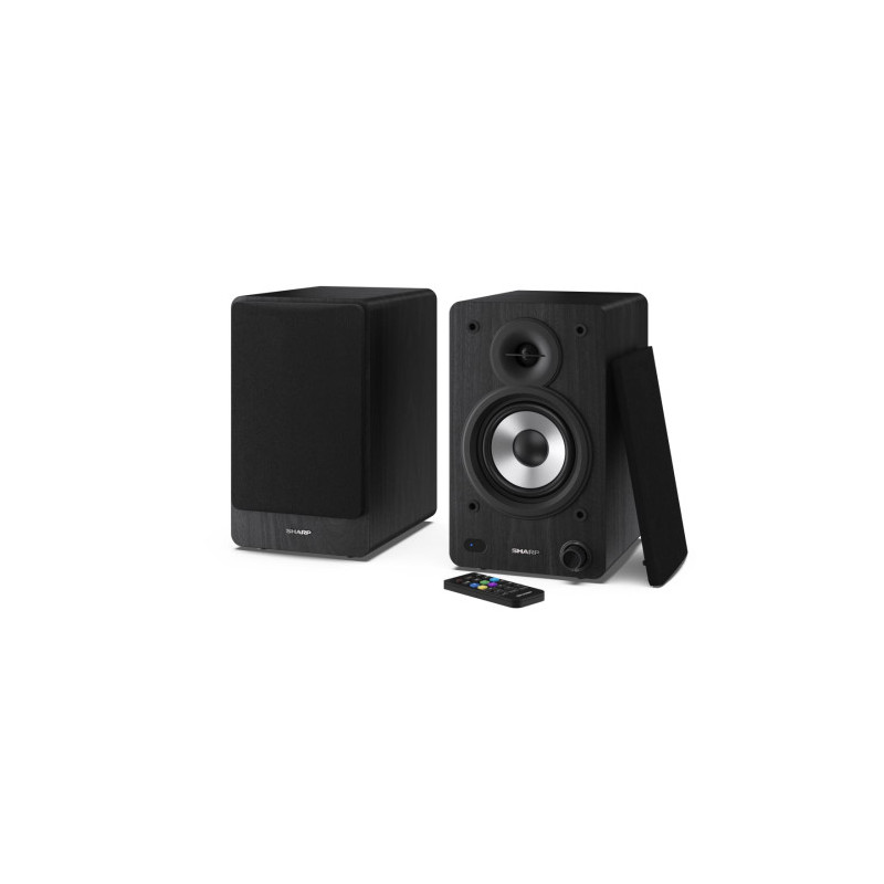 Sharp Bookshelf Speakers De 2 vías Negro Inalámbrico y alámb | APLIUM