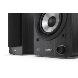 Sharp Bookshelf Speakers De 2 vías Negro Inalámbrico y alámb | APLIUM