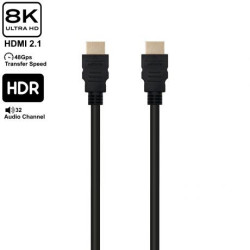 Ewent Ultra High Speed HDMI 2.1 Cable With Ethernet, Black, | APLIUM