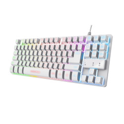 Trust GXT 833W Thado teclado Juego USB QWERTY Español Blanco | APLIUM