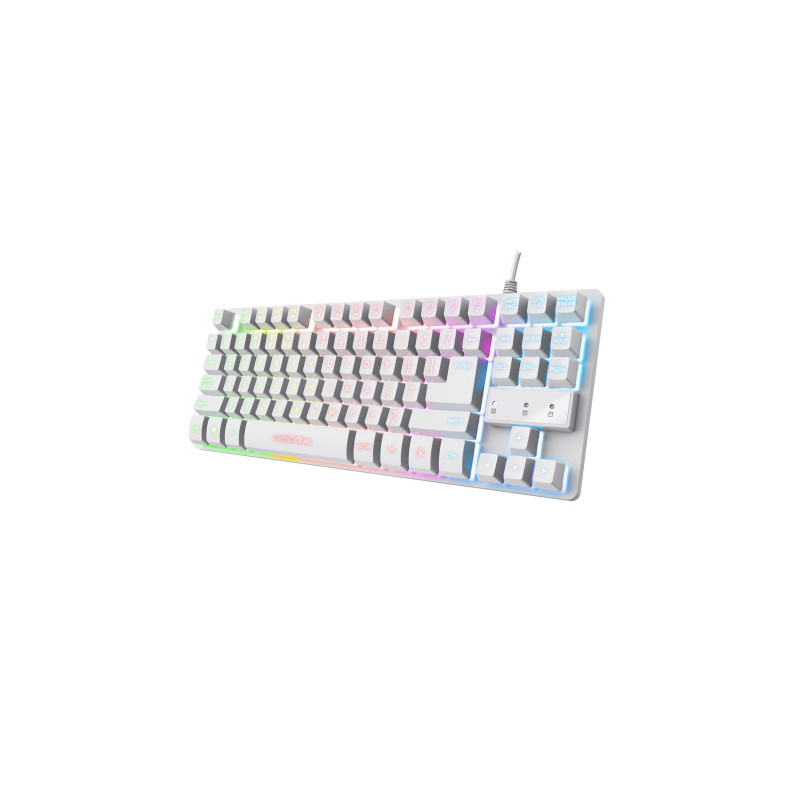 Trust GXT 833W Thado teclado Juego USB QWERTY Español Blanco | APLIUM