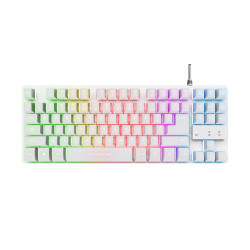 Trust GXT 833W Thado teclado Juego USB QWERTY Español Blanco | APLIUM