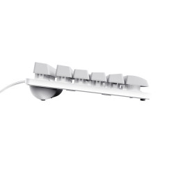 Trust GXT 833W Thado teclado Juego USB QWERTY Español Blanco | APLIUM