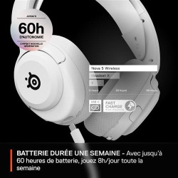 Auriculares Steelseries - Arctis Nova 5 Blanco (61671) | APLIUM