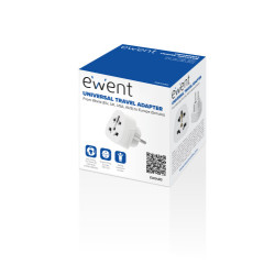 Ewent EW1480 adaptador de enchufe eléctrico Universal Blanco | APLIUM