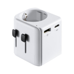Ewent EW1472 adaptador de enchufe eléctrico Universal Blanco | APLIUM