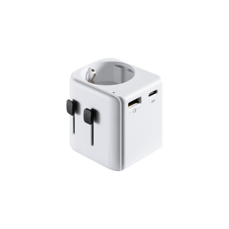 Ewent EW1472 adaptador de enchufe eléctrico Universal Blanco | APLIUM