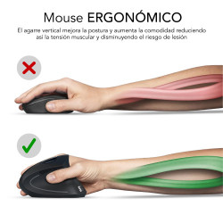 SUBBLIM Ratón GLIDE VERTICAL ERGO WIRED MOUSE WHITE | APLIUM