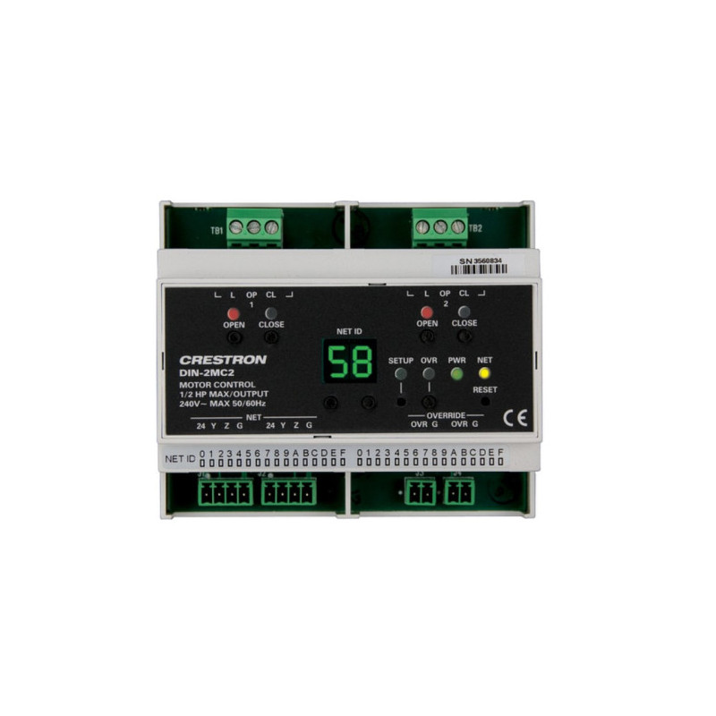 Crestron Din Rail Motor Control, 2 Feeds, 2 Channels (DIN-2M | APLIUM