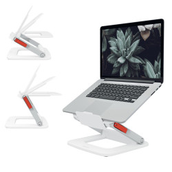 Soporte Elevador Para Portatil Ajustable Blanco Ergo Leitz 6 | APLIUM